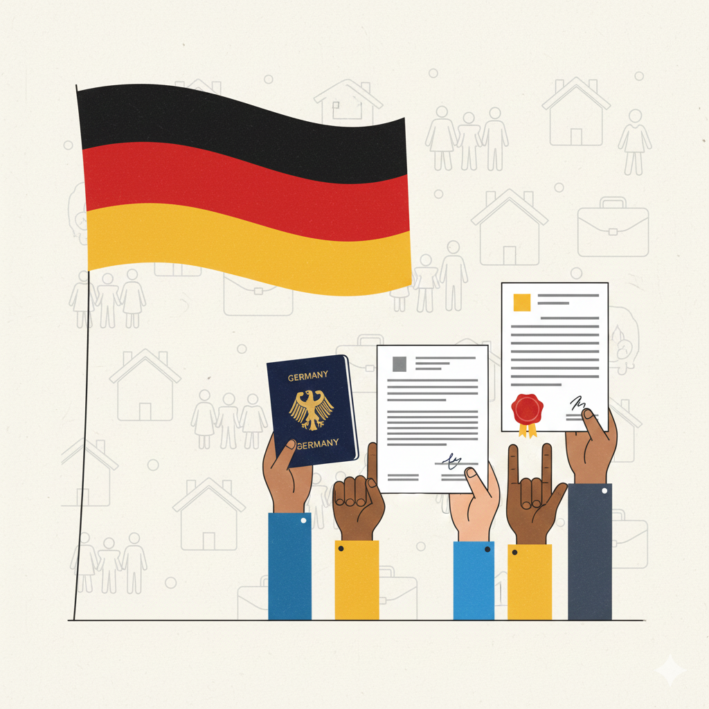 صورة توضيحية لقانون التجنيس الجديد في ألمانيا والجنسية الألمانية