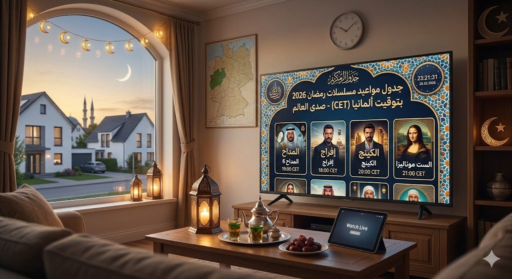 مواعيد مسلسلات رمضان 2026 بتوقيت ألمانيا