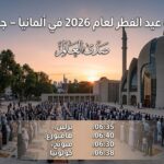 موعد صلاة عيد الفطر 2026 في ألمانيا – الدليل الشامل لكافة المدن